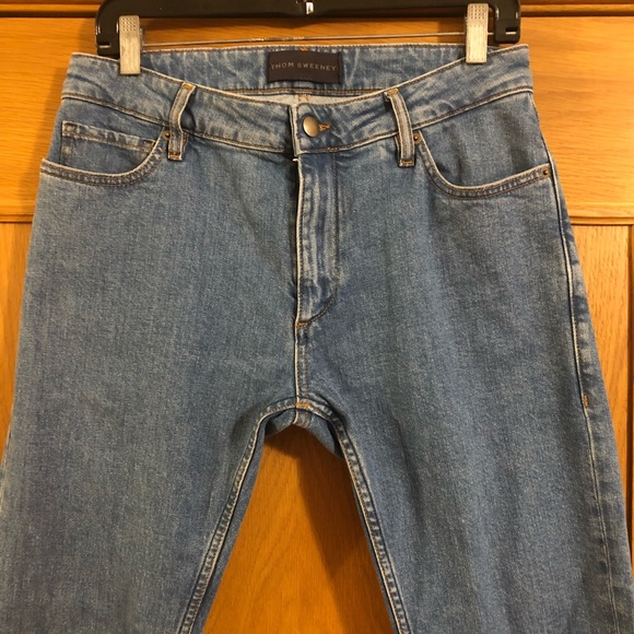 NWOT Thom Sweeney Slim Fit Light Blue Bespoke Jeans Size 30 (measurements) - Picture 5 of 16